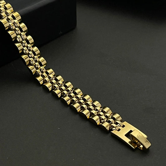 Premium Stainless Steel Golden Bracelet
