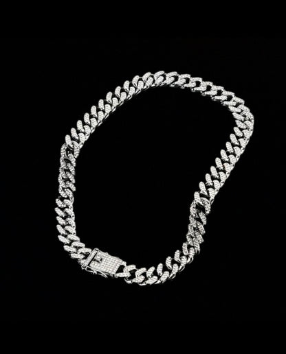 Silver Iced Out Chain