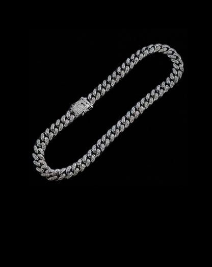 Silver Iced Out Chain
