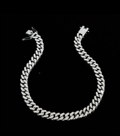 Silver Iced Out Chain