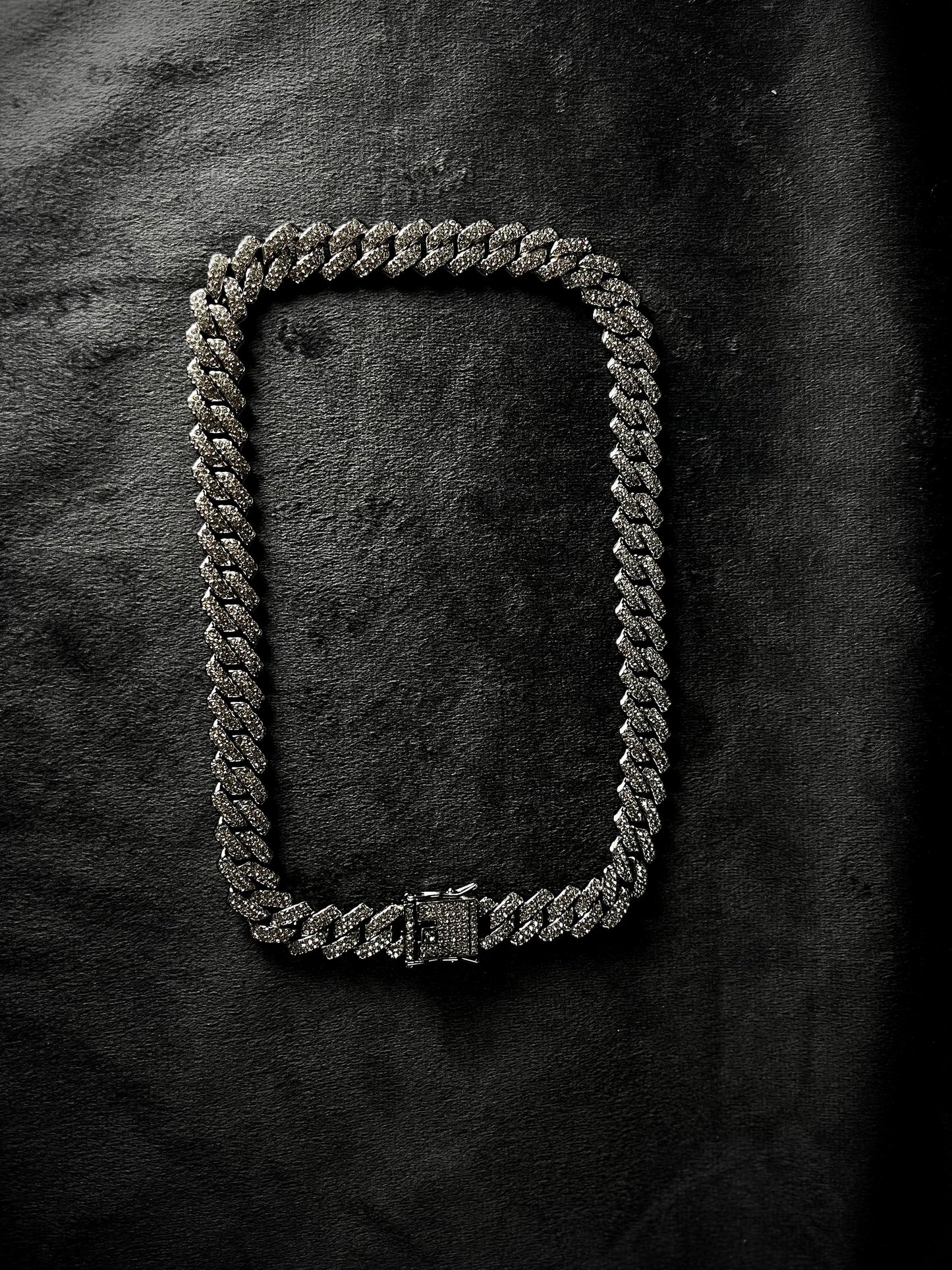 Silver Iced Out Chain